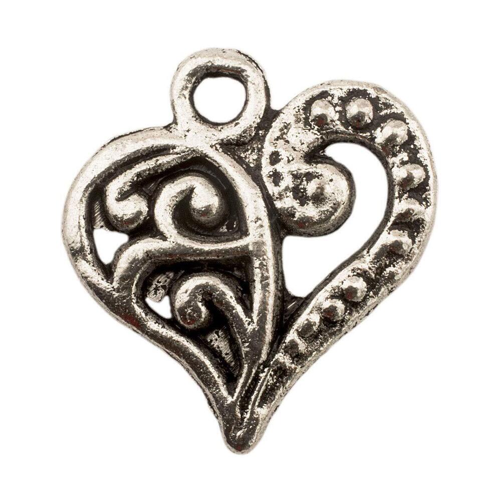 4125 Summer-Ray 100pcs Antique Silver Love Theme Charm Jewelry Making